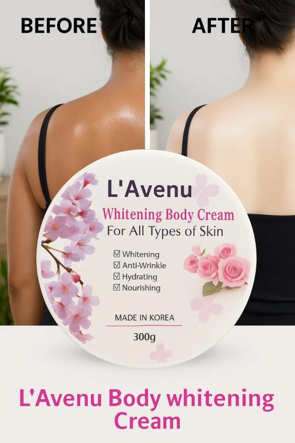 L 'Avenu  Body Whitening Cream 300g (Original) -পা থেকে মাথা ধবধবে ফর্সা করবে।